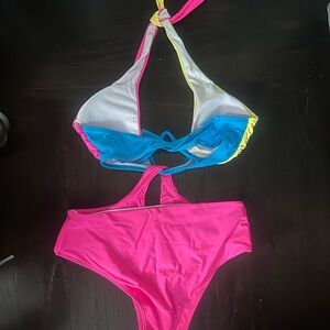 Colorful Halter Bikini Set